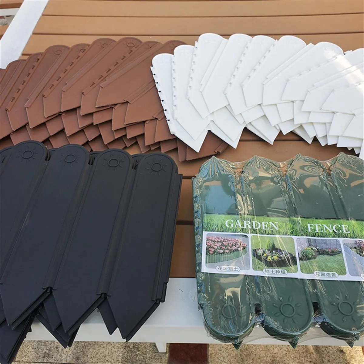 AT54 Garden Fences Garden Scenery Decorative Outdoor Fences Portable Fences Garden Edging Patio Partition Fences Black