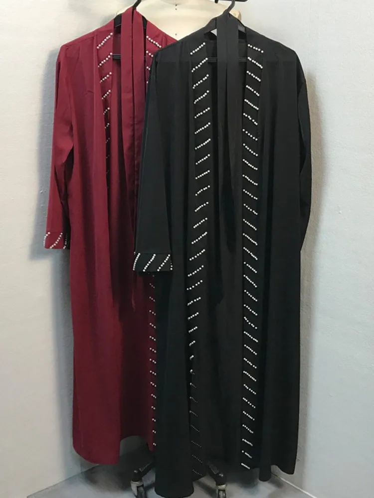 One Piece Ramadan Eid Mubarak Open Abaya Kimono Dubai Turkey Islam Kaftan Muslim Dress Clothes Abayas For Women Robe Caftan