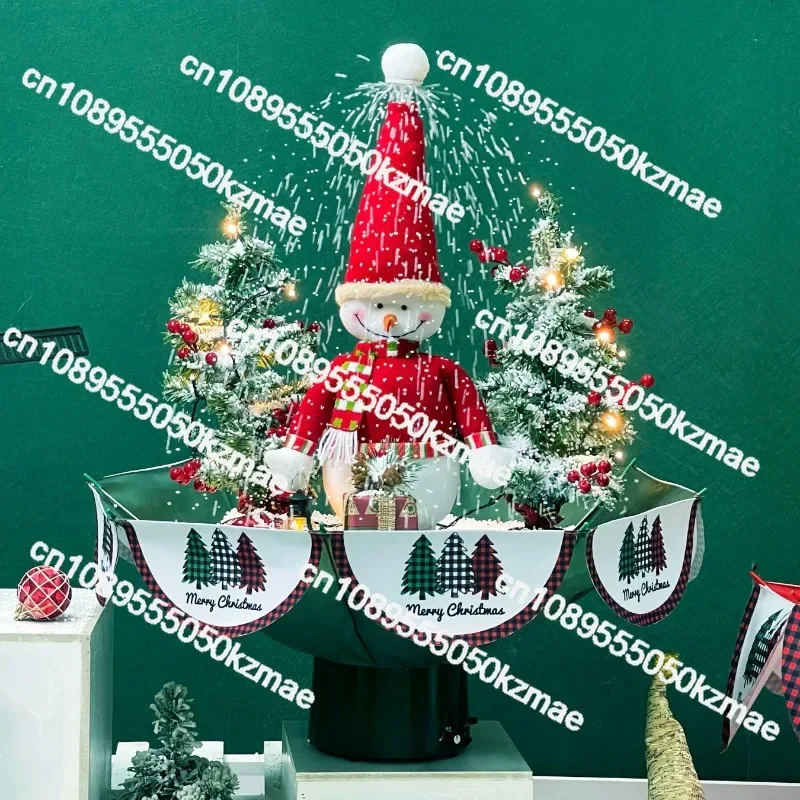 Arbol De Navidad 75cm Standing Figure Snow Christmas Tree with Lights and Music