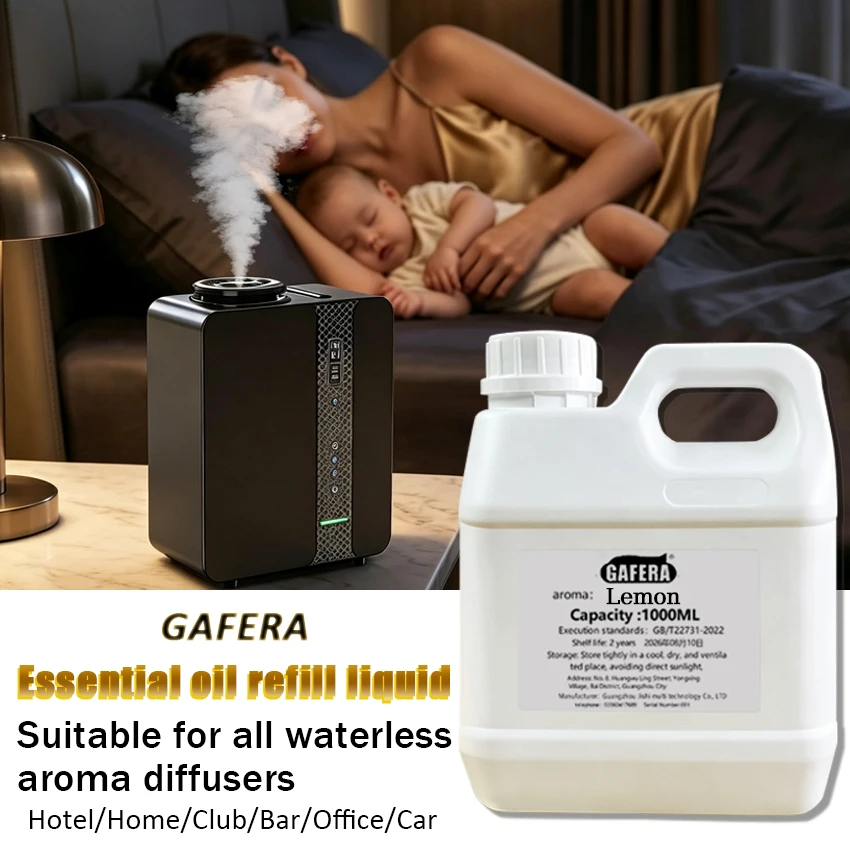 Oil-soluble essential oil 1000ml/33.8floz, Lemon, Osmanthus - suitable for all waterless diffusers, large aromatherapy diffuser