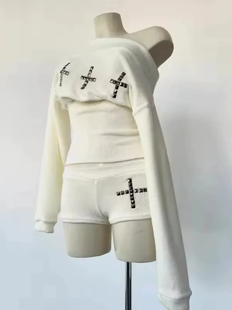 Chic Streetwear Punk Y2k Crop Top Harajuku Grafik Druck Coole Langarm Top Hip Hop Mode Baby T Rock Goth Einzigartige Top BS7Q