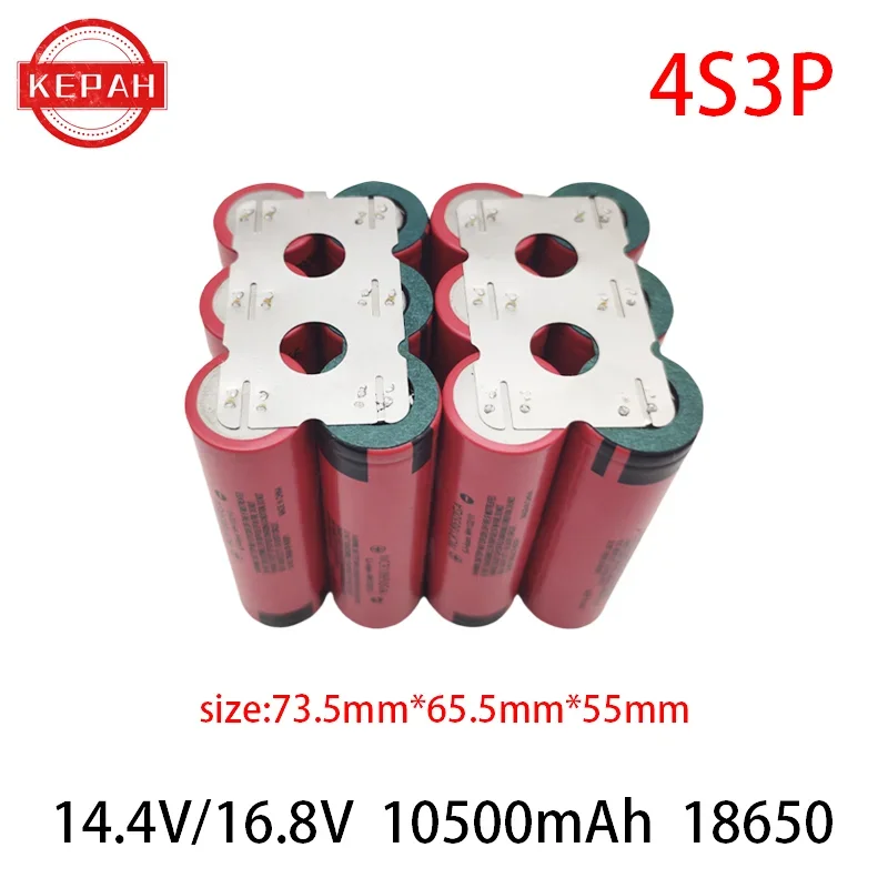 Customized NCR18650GA battery  2s1p 3s1p 4s1p 5s1p 5S2P 6s1p 3.7V-25.2V 3500mAh 30A screwdriver electric drill Li-lon battery