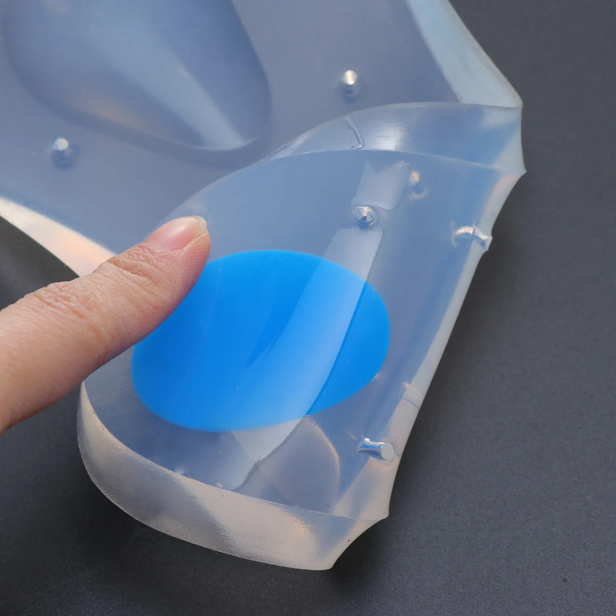 Pair Breathable Silicone Insoles Size 44 Shoe Inserts Arch Support Heel Cushion Foot Pads for Relieving Plantar Fasciitis Pain