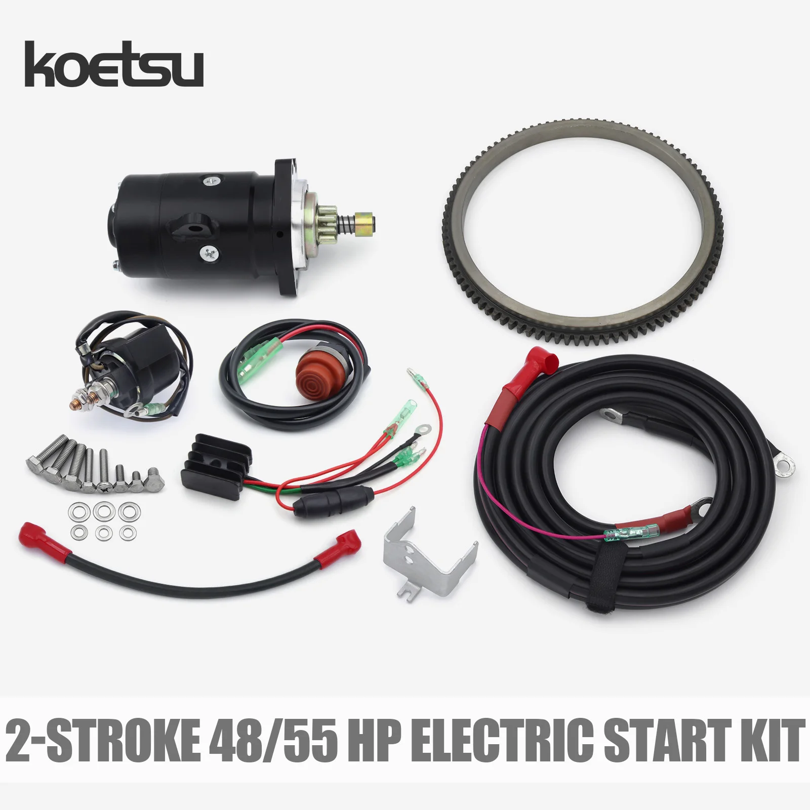 koetsu-電動スタートキット-—-ヤマハ-48-55-馬力-2-ストローク船外機-697-85550-00-697-81800-10-に対応