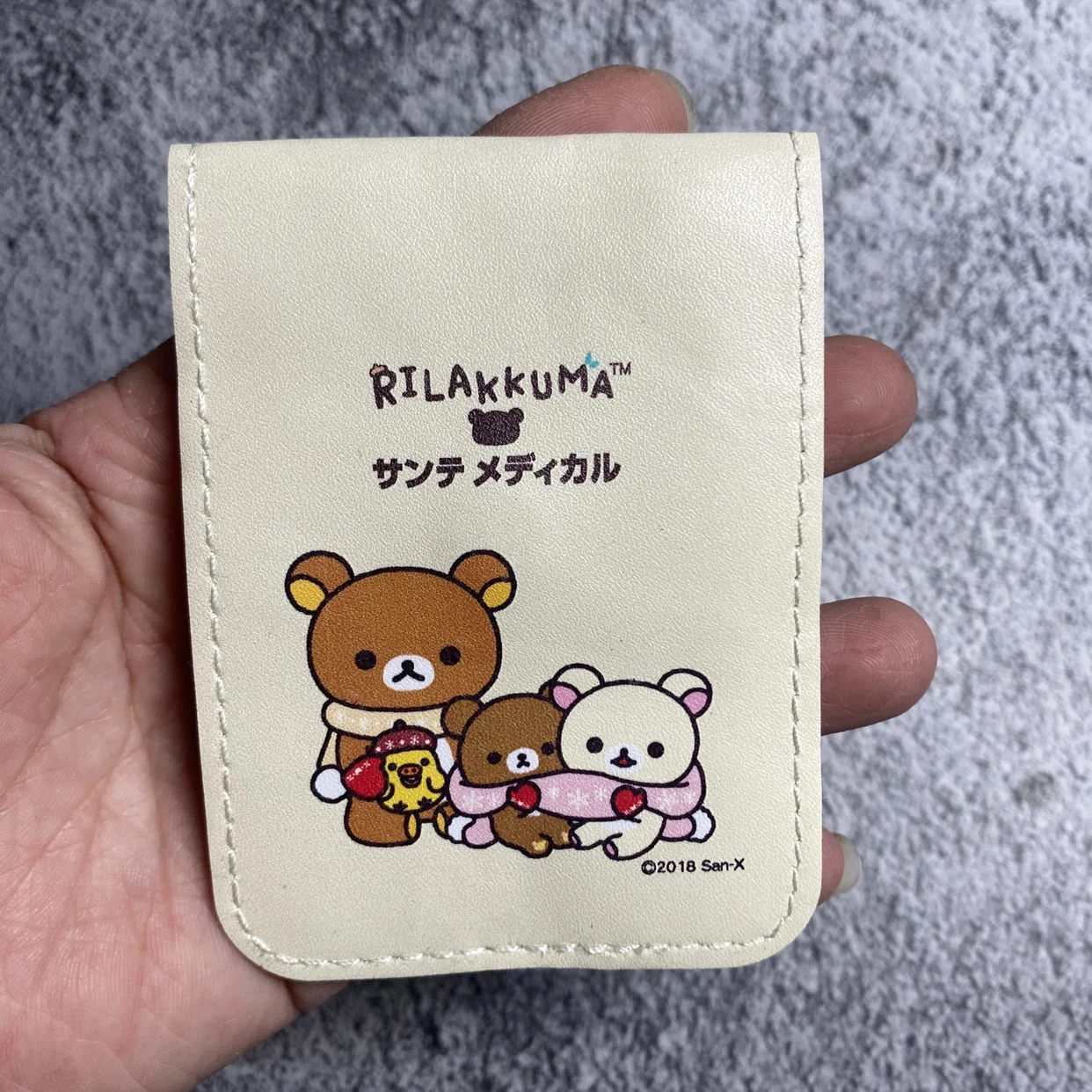 Rilakkuma ID Card Holder for Women Cartoon Anime Bear Kawaii Cute Card Case Leather Pink Cardholder Card Protector Cover