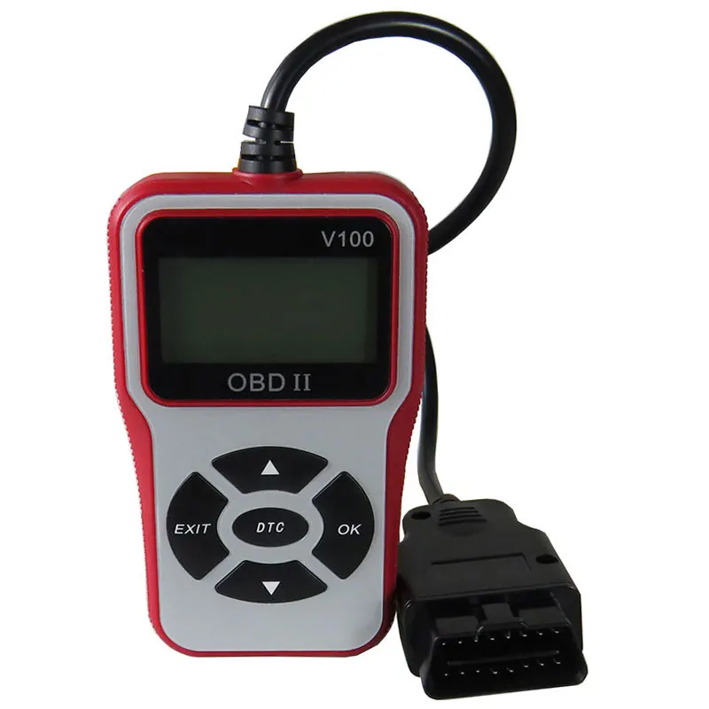 

Сканер OBD2 V100 Автомобильные диагностические инструменты Цифровой дисплей OBD 2-кодовый считыватель Тестер зажигания Тест OBDII 16-контактный Plug and Play 12 В