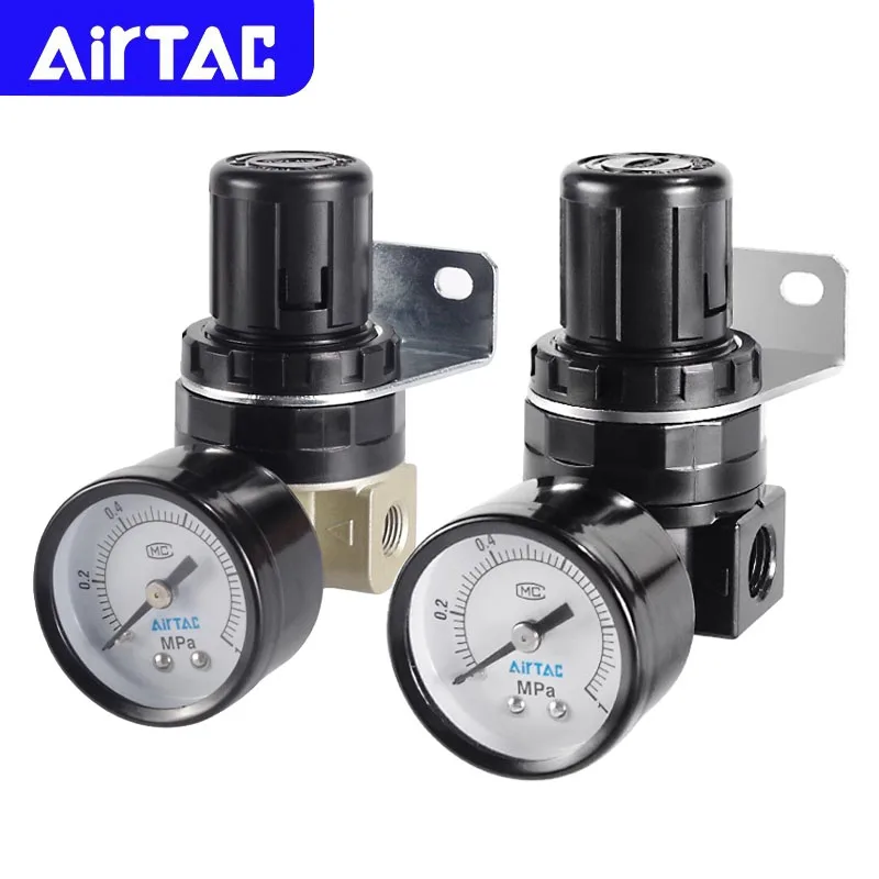AIRTAC Original Pneumatic Pressure Regulating Regulator Valve SR200-06/08 SDR100-M5/06 SDR200-06/08 Air Source Processor