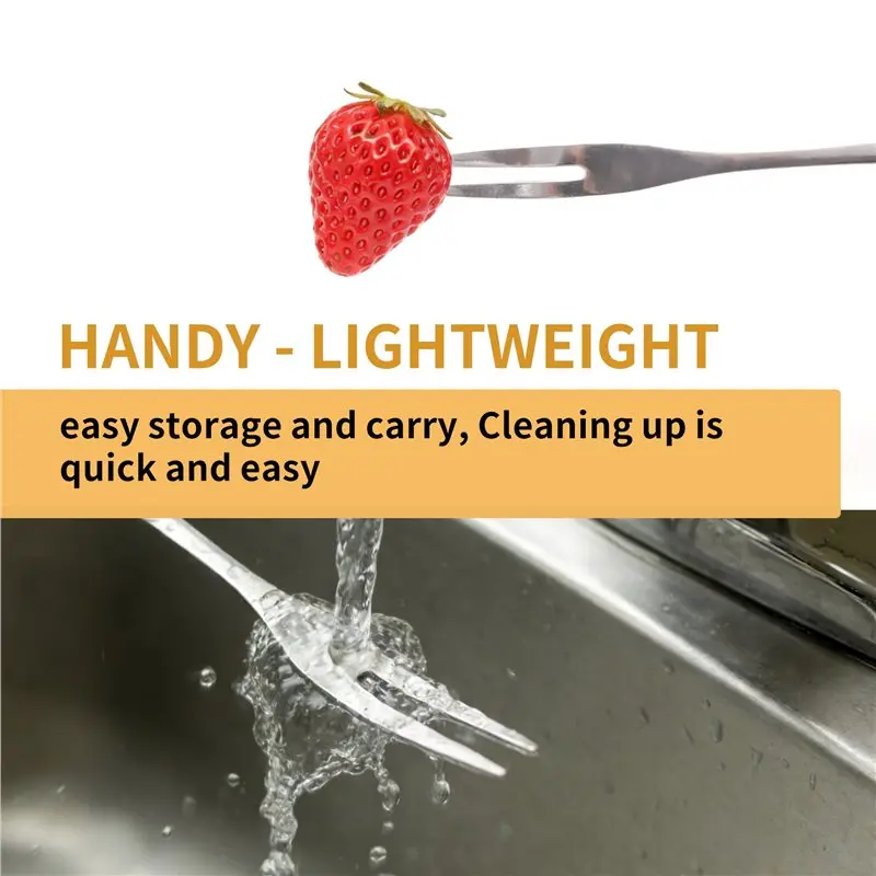 B50C 12 Pcs Dessert Forks,5.1 Inchstainless Steel Mini Salad Fruit Fork Tasting Forks Cocktail Fork