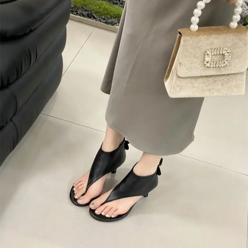 Ladies Sandals Booties Women Pumps Flip Flops High Heels Modern 2024 Summer Slides Fashion Party Boots Peep Toe Female Shoes