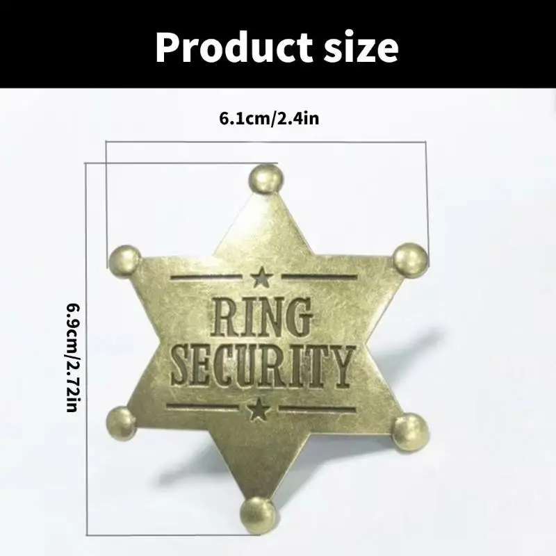 652F Pierścienie Odznaka bezpieczeństwa metalowe Pierścienie Nosiciel Prezent Wesele Pierzydź