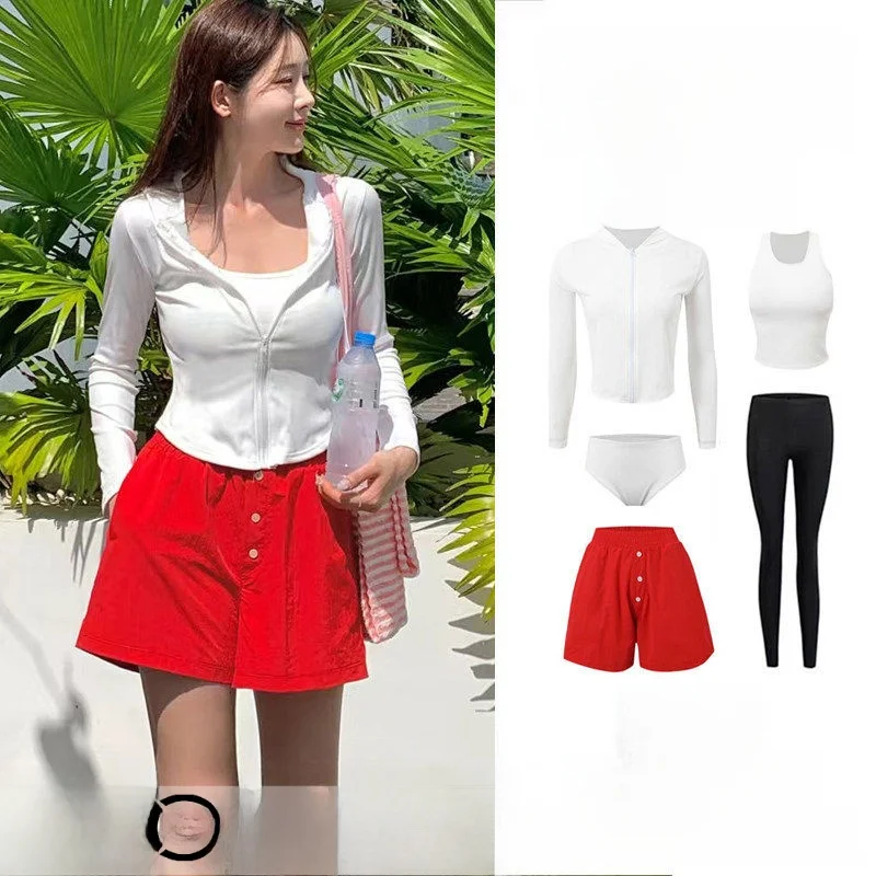 

Женский гидрокостюм с длинными рукавами, раздельный, быстросохнущий, для дайвинга, снорклинга, серфинга, плавания, для защиты от медуз, для активного отдыха на воде