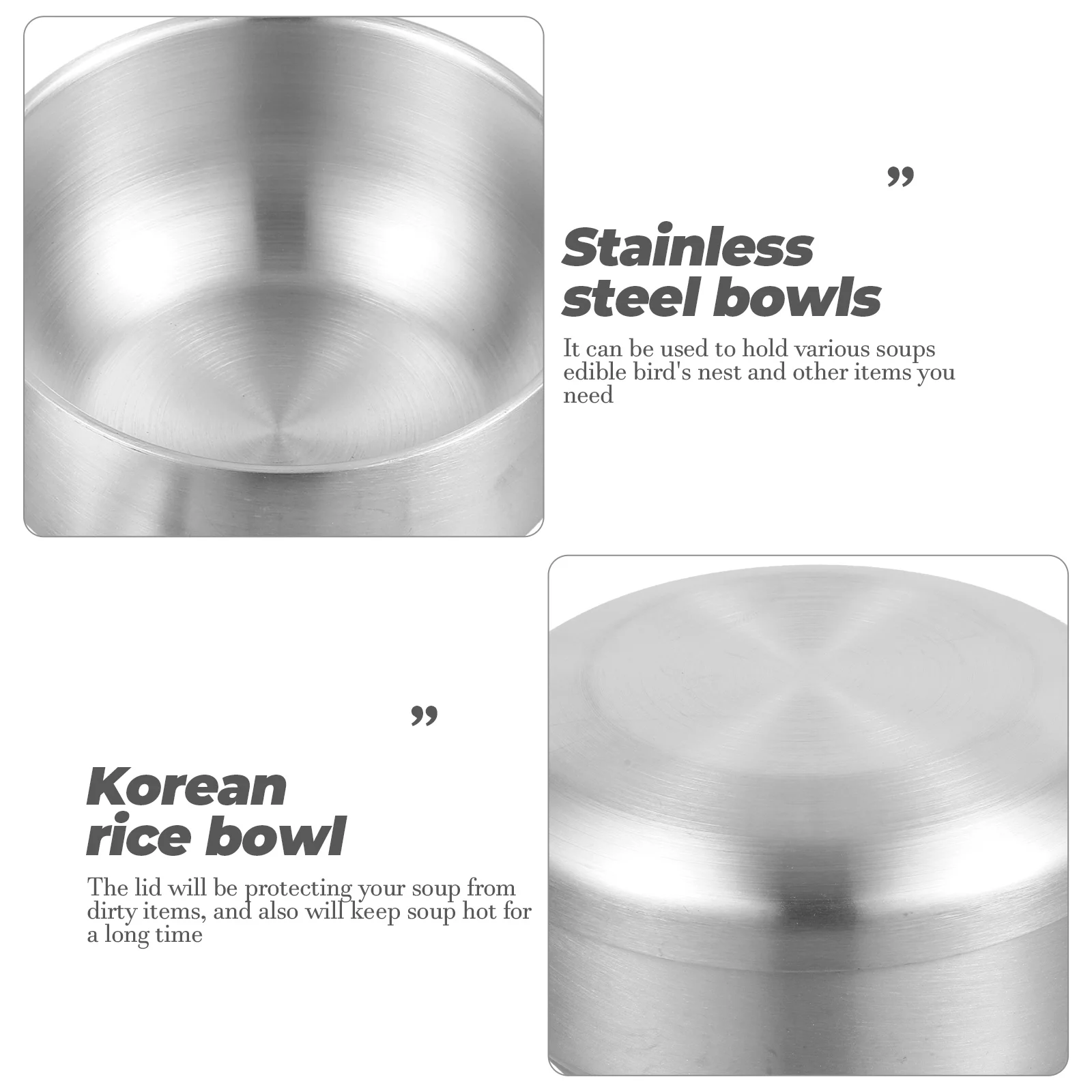

1pc Stainless Steel Soup With Lid Multi-Function Rice Heat Resistant Metal For Home Restaurant Use Compact Small Kitchen
