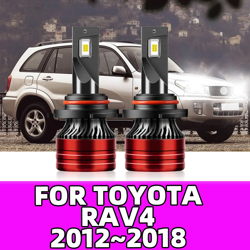 For Toyota RAV 4 RAV4 2012 2013 2014 2015 2016 2017 2018 - 120W LED Car Headlight Bulbs 20000LM CSP Super Bright 9012 HIR2 Auto