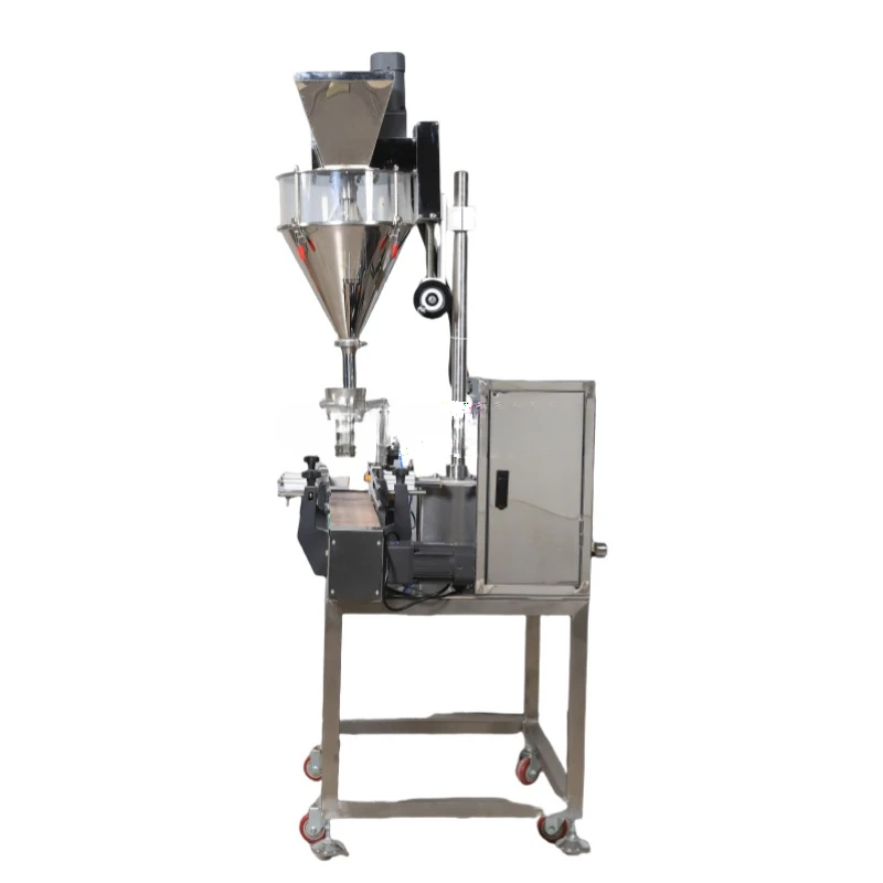 Fully automatic pneumatic filling machine, detergent, servo capping machine, double-sided labeling machine