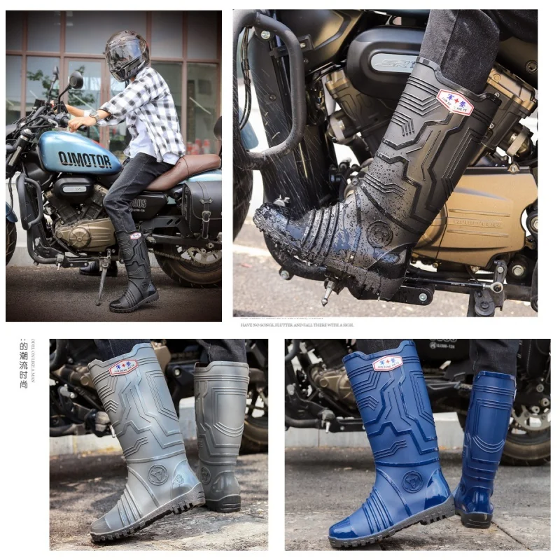 Bottes de pluie hautes imperméables pour moto, style coton, sourire d'hiver, vélo électrique