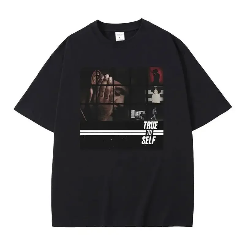 Rapper Bryson Tiller True To Self Mugshot T Shirt Male Hip Hop Oversized