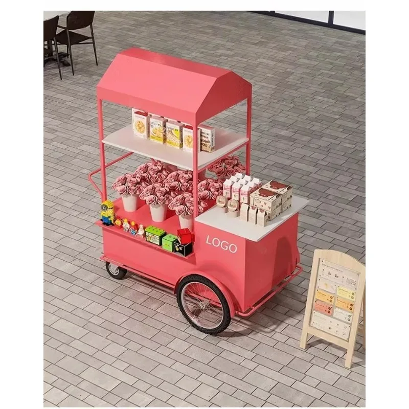 Customizable Design Multi-layer Booth Trolley Mobile Event Promotional Display Stand