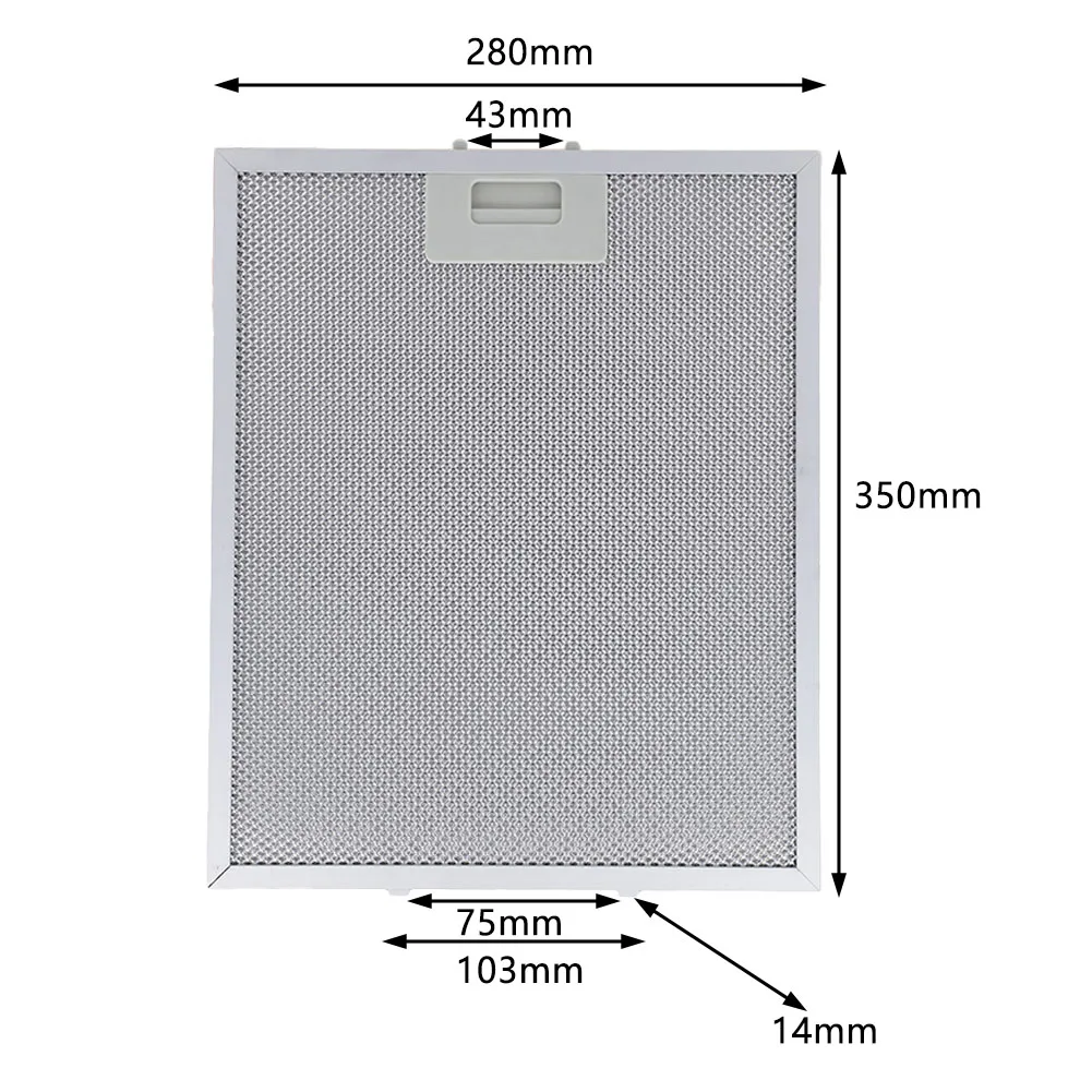 Filtro de extração de fogão de metal de pacote duplo facilmente permutável em Dimensions270 x340 x8 mm Acessório de cozinha essencial