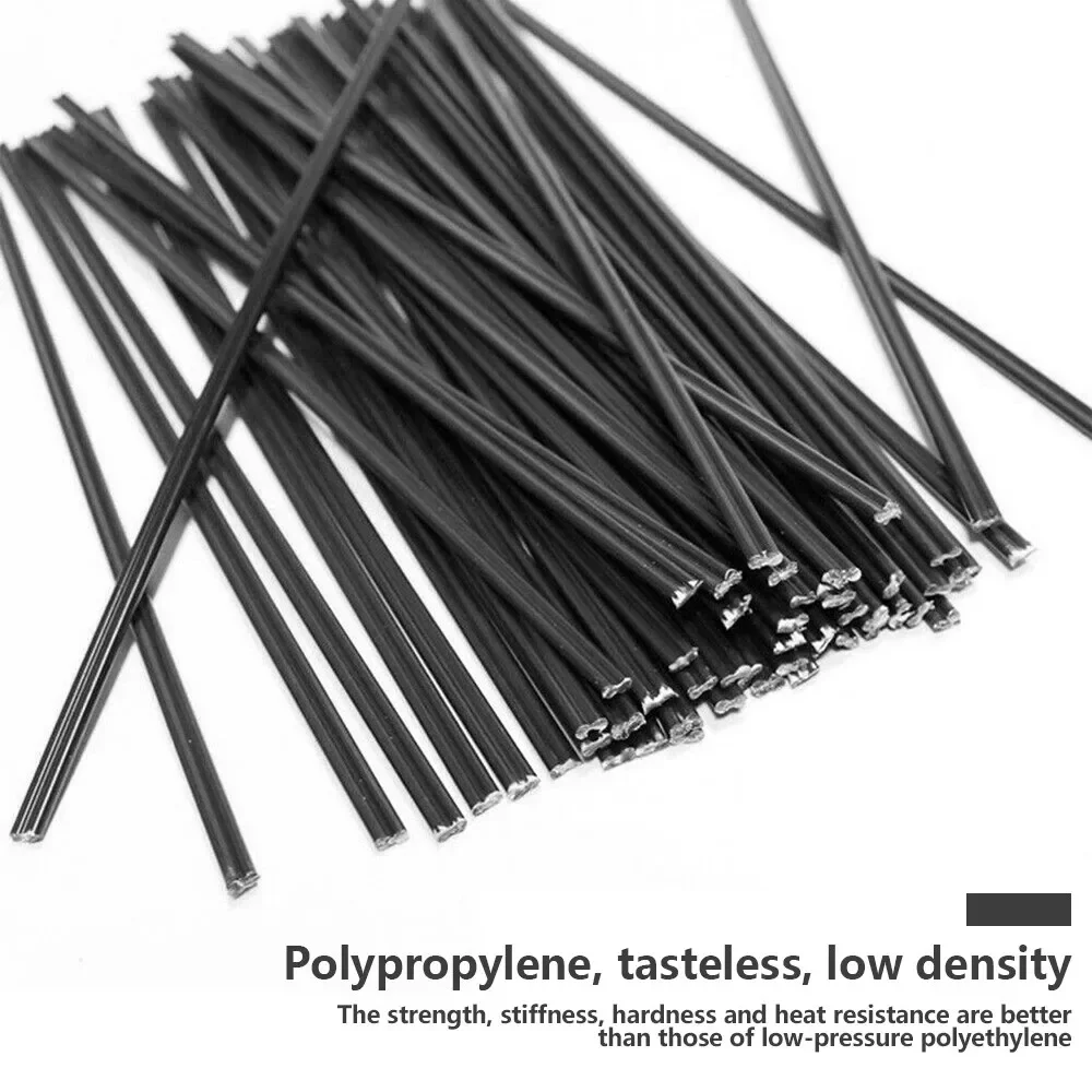 40pcs 200mm PP Black Plastic Welding Rods For Hot Air Welder Gun Auto Car Bumper Repair Welder Tool PP Sticks Floor Soldering