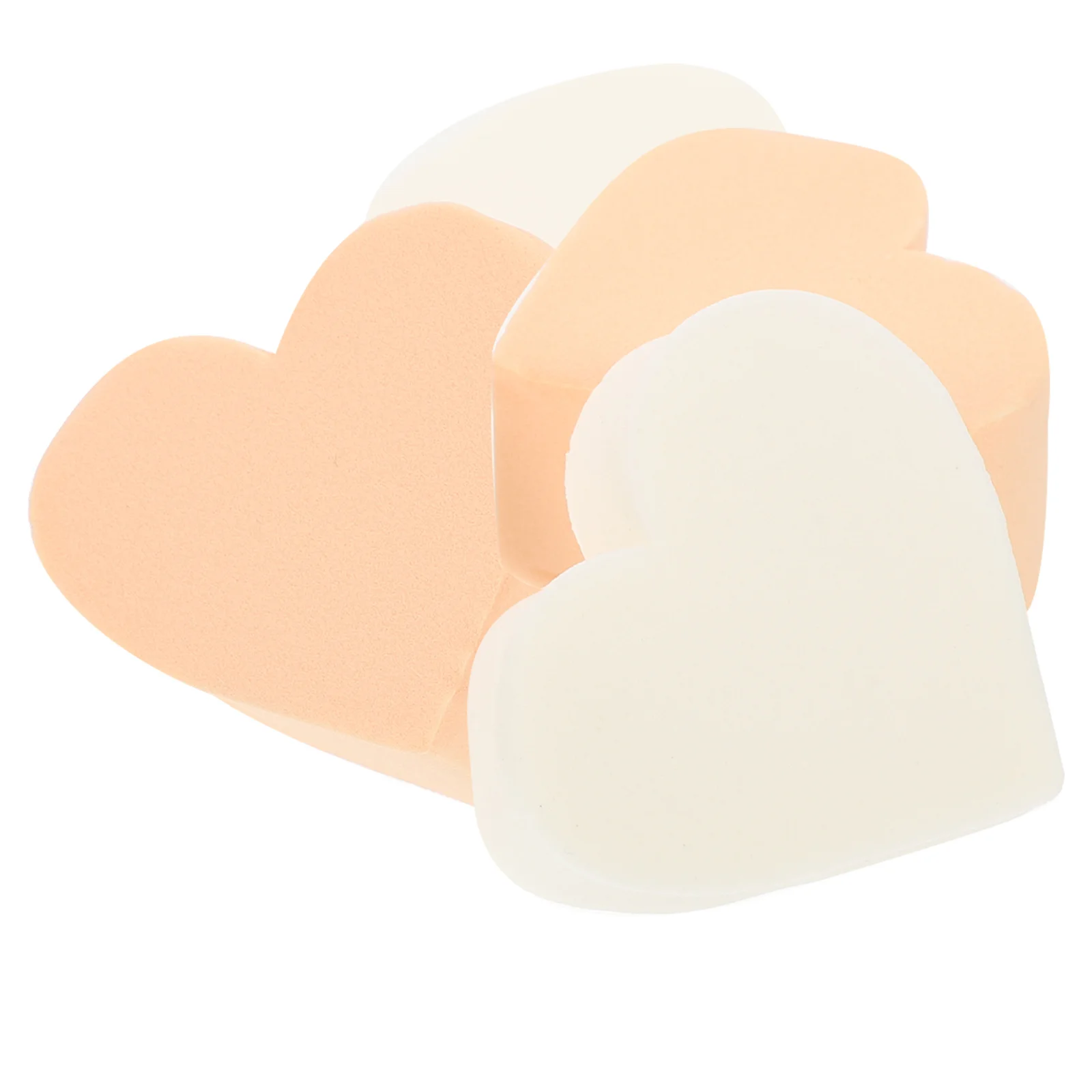 4 قطع من إسفنجات المكياج على شكل قلب للنساء، رطبة وجافة، ذات استخدام مزدوج، خلاطات كريم الأساس، مجموعة إسفنجة ناعمة محمولة #3