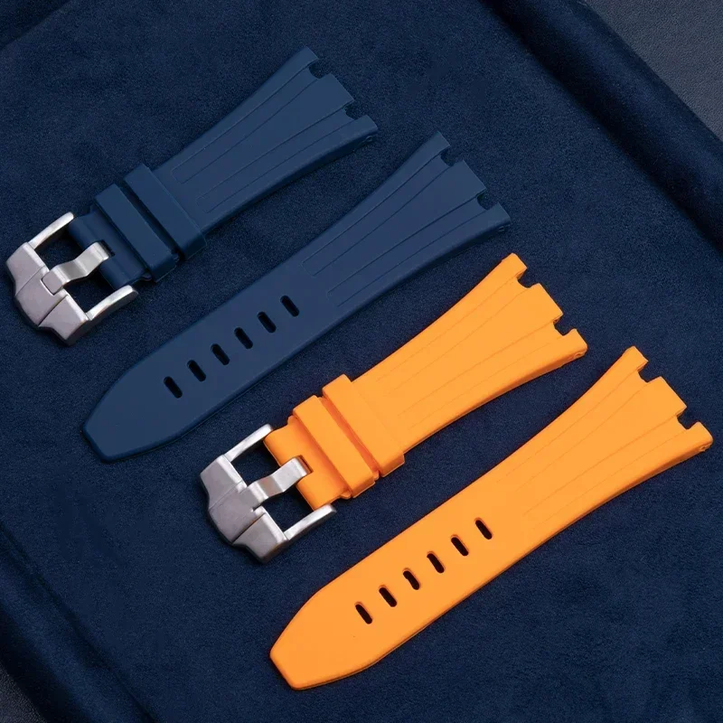 

27mm Short Version Soft Nature Silicone Rubber Watch Band Fit For AP Strap ROYAL OAK OFFSHORE Watchband 26470 25940 26170