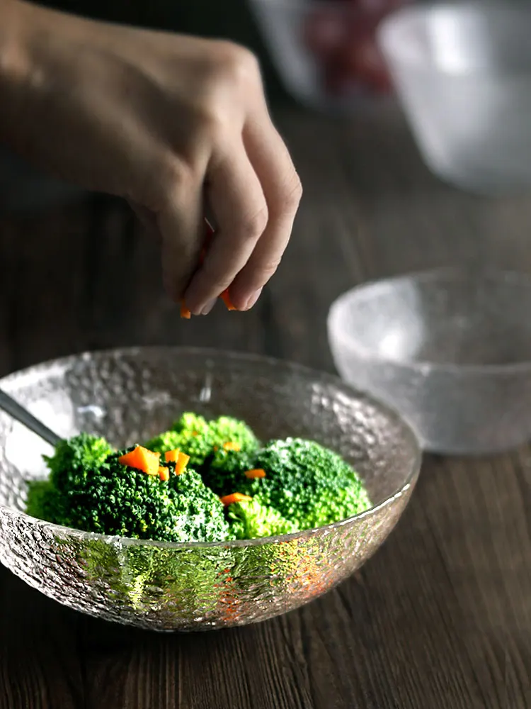 

Креативный японский набор стеклянных чаш из хрусталя для сервировки стола, круглые салатницы для дома