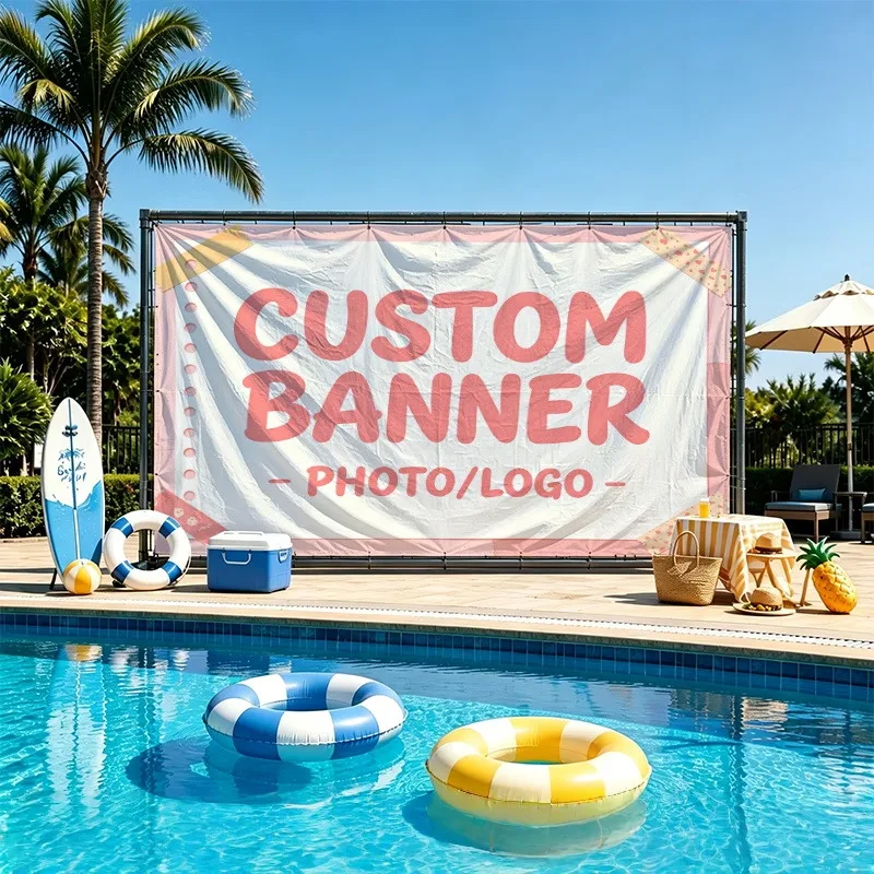 Custom Banner Flags Suitable For Personalized Logo Memorial Photo Indoor And Outdoor Birthday Commercial Advertising Promotion