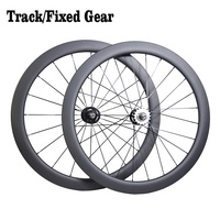 Fixed Gear Carbon Wheels 50mm 60mm 88mm Depth Clincher Tubular wheels 23mm 25mm Width Track Wheels