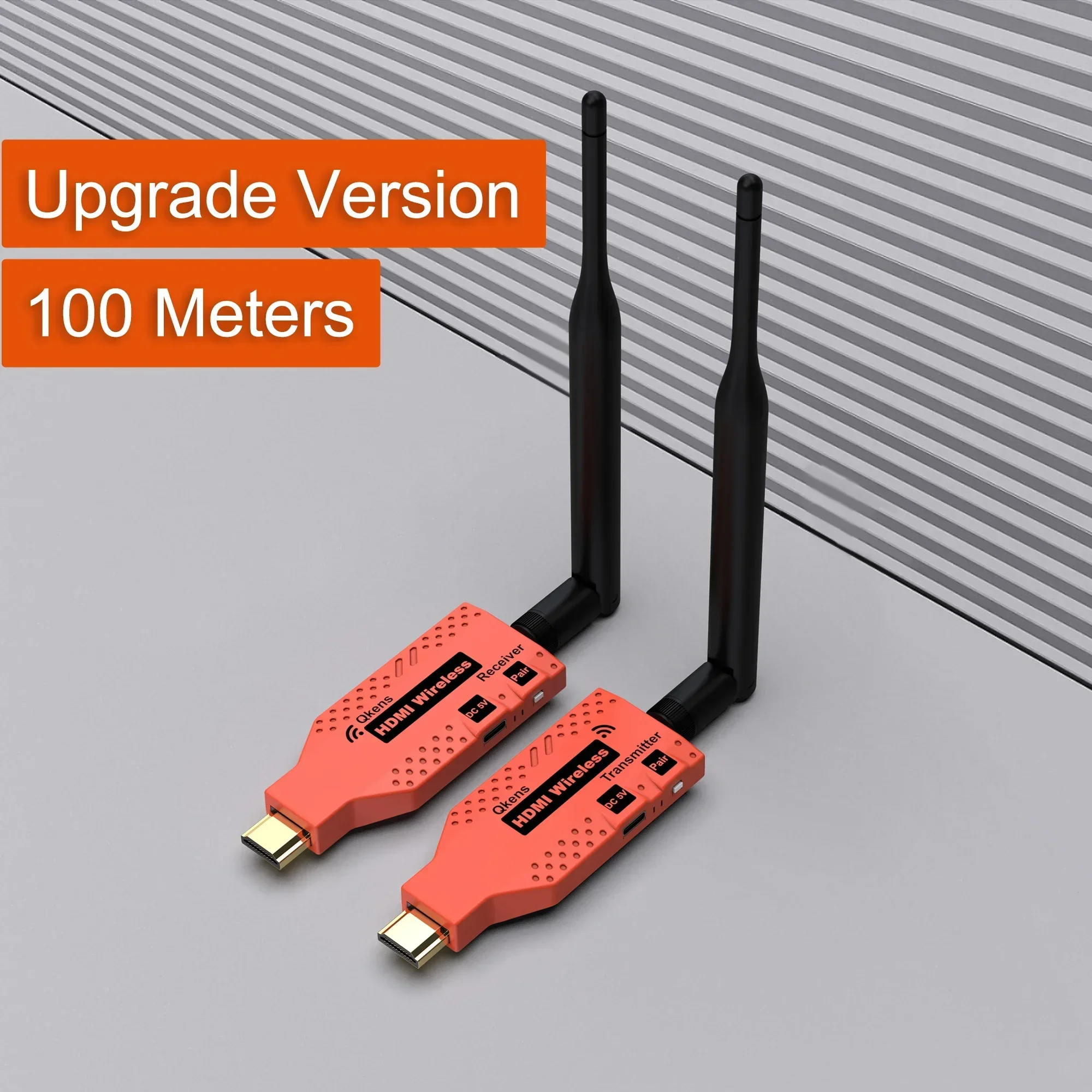 

100m Wireless Display Adapter Video Transmitter and Receiver Mirroring 1080p HDMI Extender for Meeting Laptop PC To TV Projector