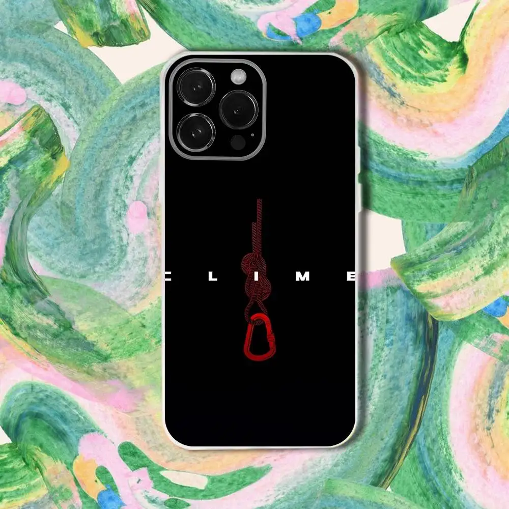 Чехол для телефона на стене для скалолазания для iPhone 17,16,15,14,13,12,11 Plus, Pro, Max, XR, XS, Plus, E, SE4, мини-прозрачный чехол