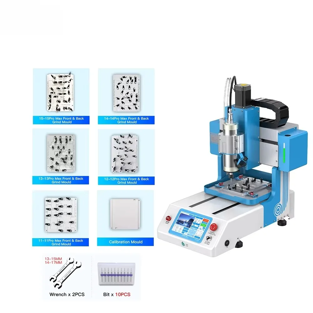 JC EM03 CNC main board chip machine + 6 pieces of molds for 11-15 front and rear grinding molds