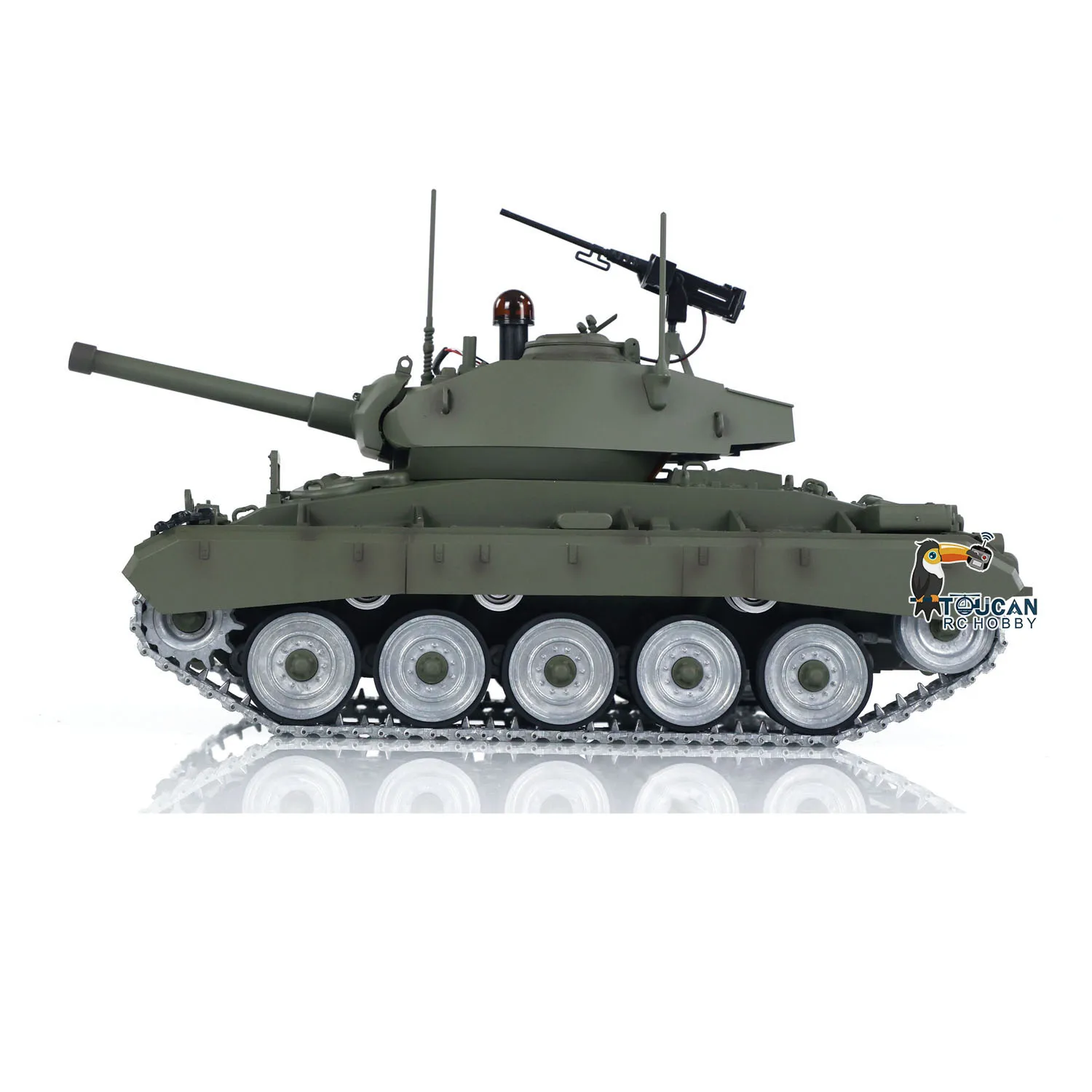 Tongde 1/16 M24 Chaffee RC réservoir infrarouge bataille roues métalliques baril recul amélioré jouet militaire modèle TH24485