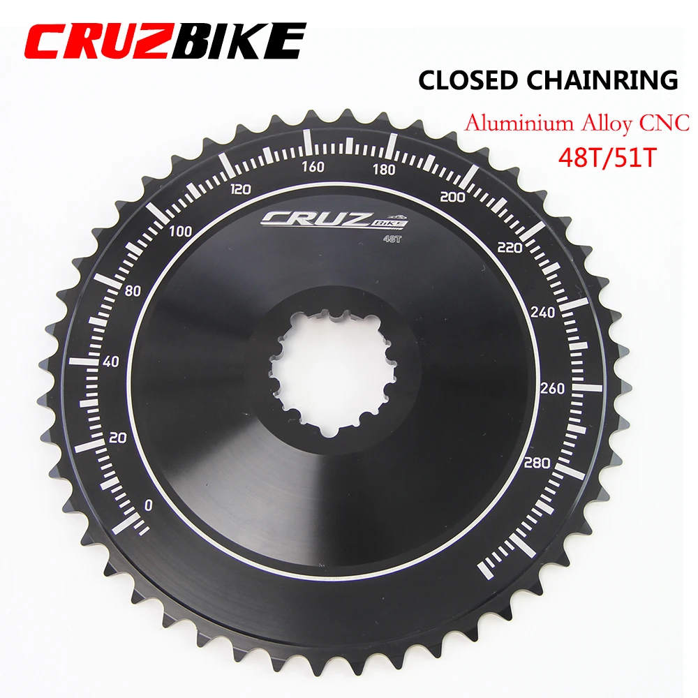 CRUZbike Track Bikes Chainring Road Bicycle Chainwheel SRAM Three Bolts Straight Mounted Chain Wheel 48/51T