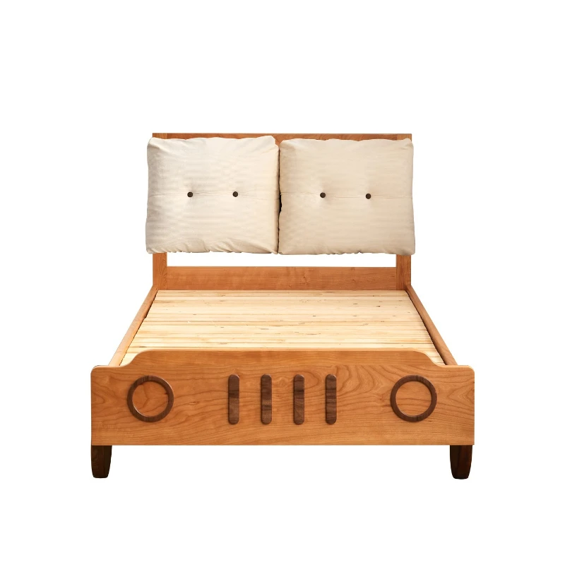modern minimalist car bed teen backrest bedroom cartoon single bed