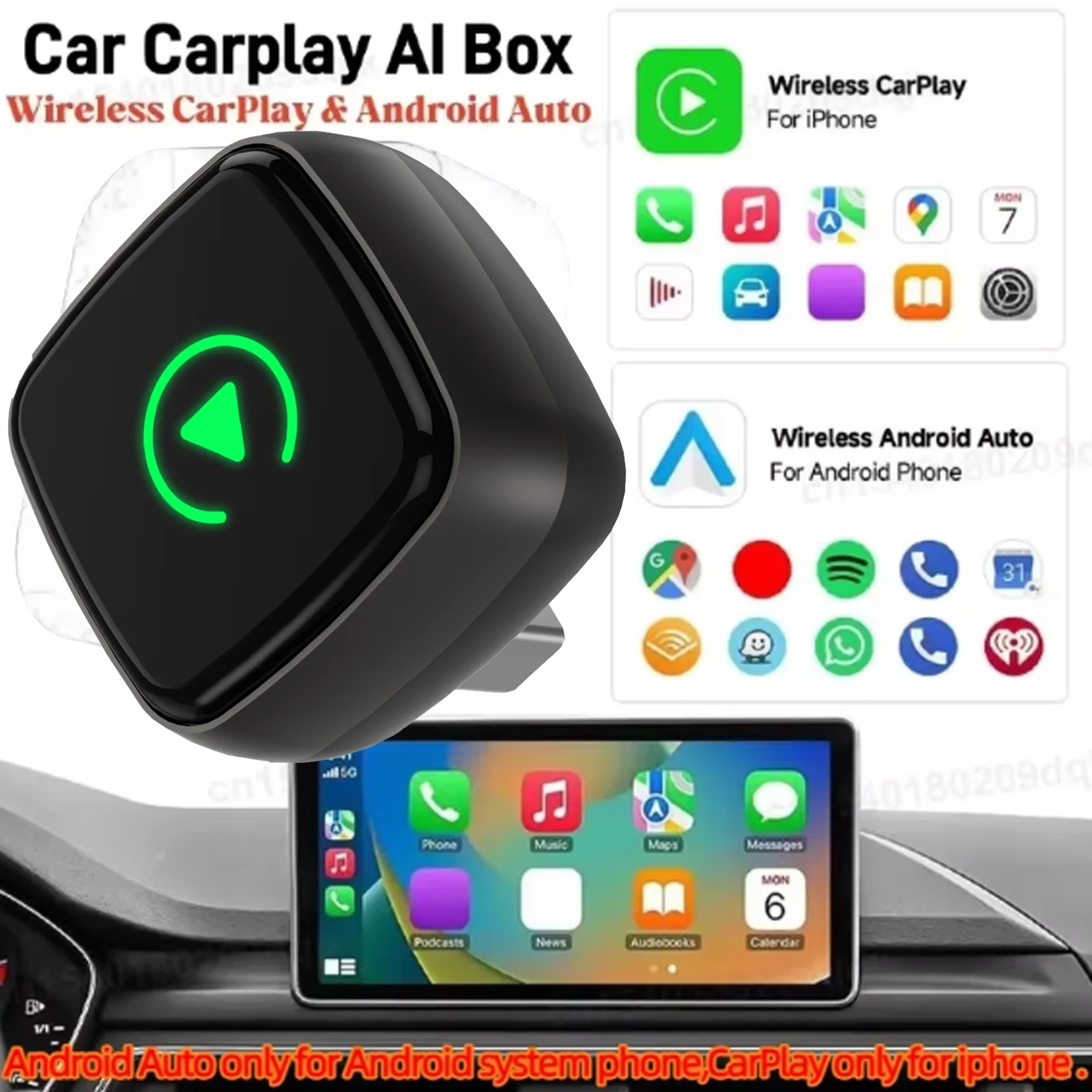 2-in-1-ワイヤレスcarplay-android-autoアダプター-有線carplayをワイヤレス化するアダプター-iphone用-ワイヤレスコントロール-プラグアンドプレイcarplay