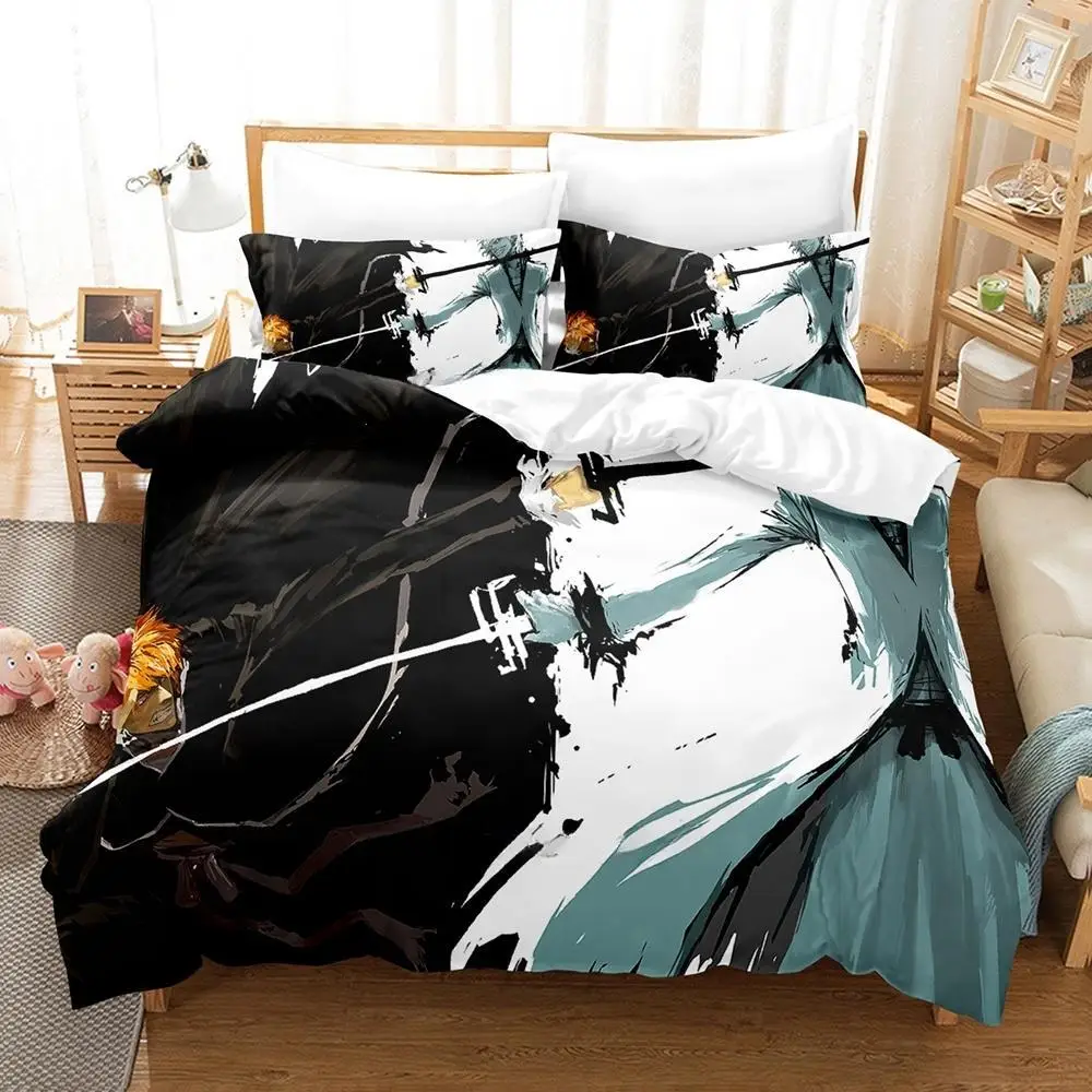 New 3D Print Anime Bleach Bedding Set Single Twin Full Queen King Size Bed Set Adult Kid Bedroom Duvet cover Sets Home Textiles