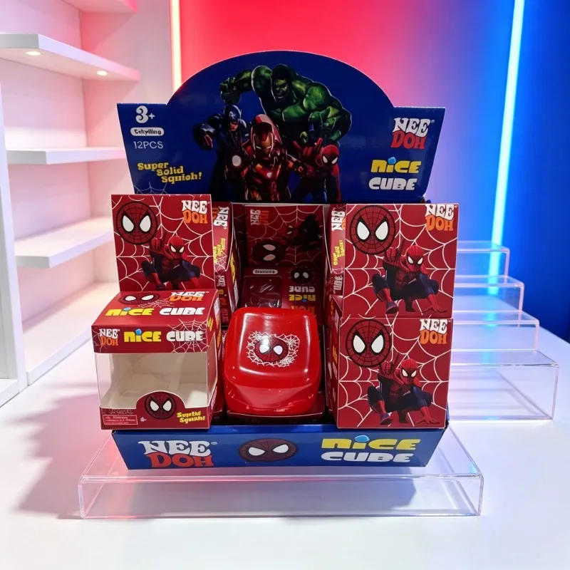 New Nee Doh Marvel Comics Theme Box Pinching Music High Value Square Vent Ball Boy Fun Decompression Toy Box