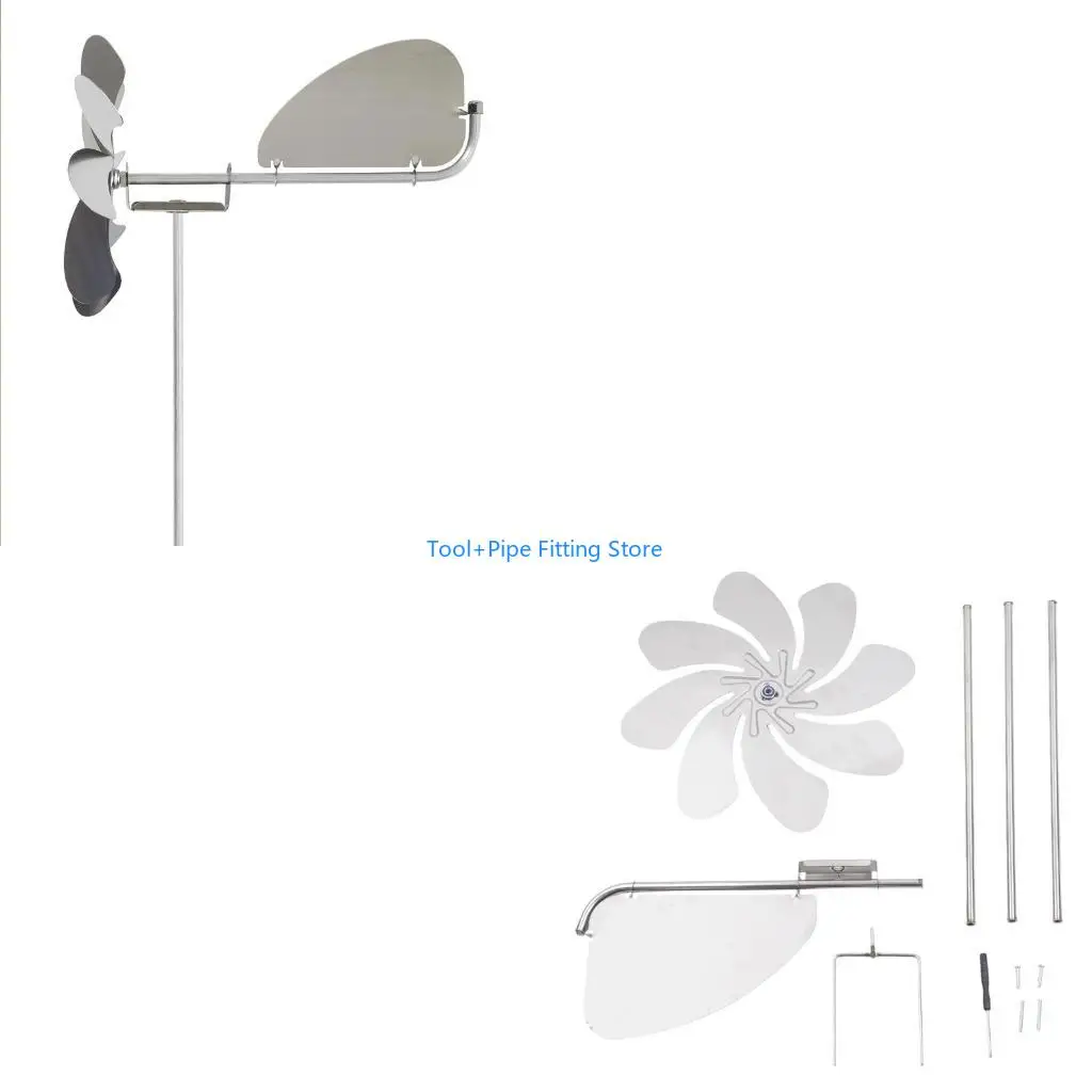 F92B Metall Windmühle Outdoor Wind Spinner 360 Grad Rotation Garten Rasen Dekorationen