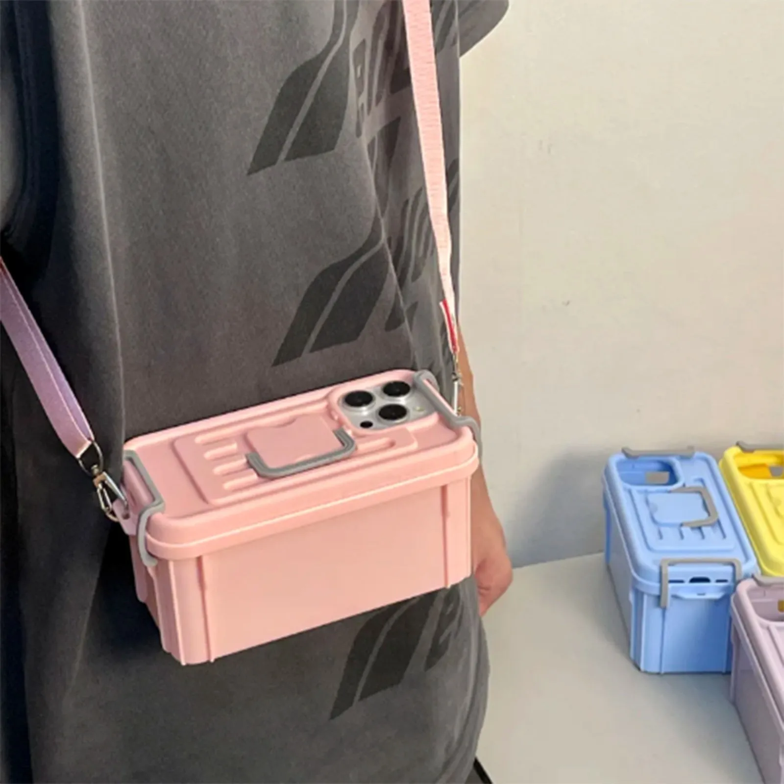 

New Creative And Interesting Cool Storage Box Phone Case Suitcase Crossbody Phone Case Shape Multifunctional Crossbody Phone Bag