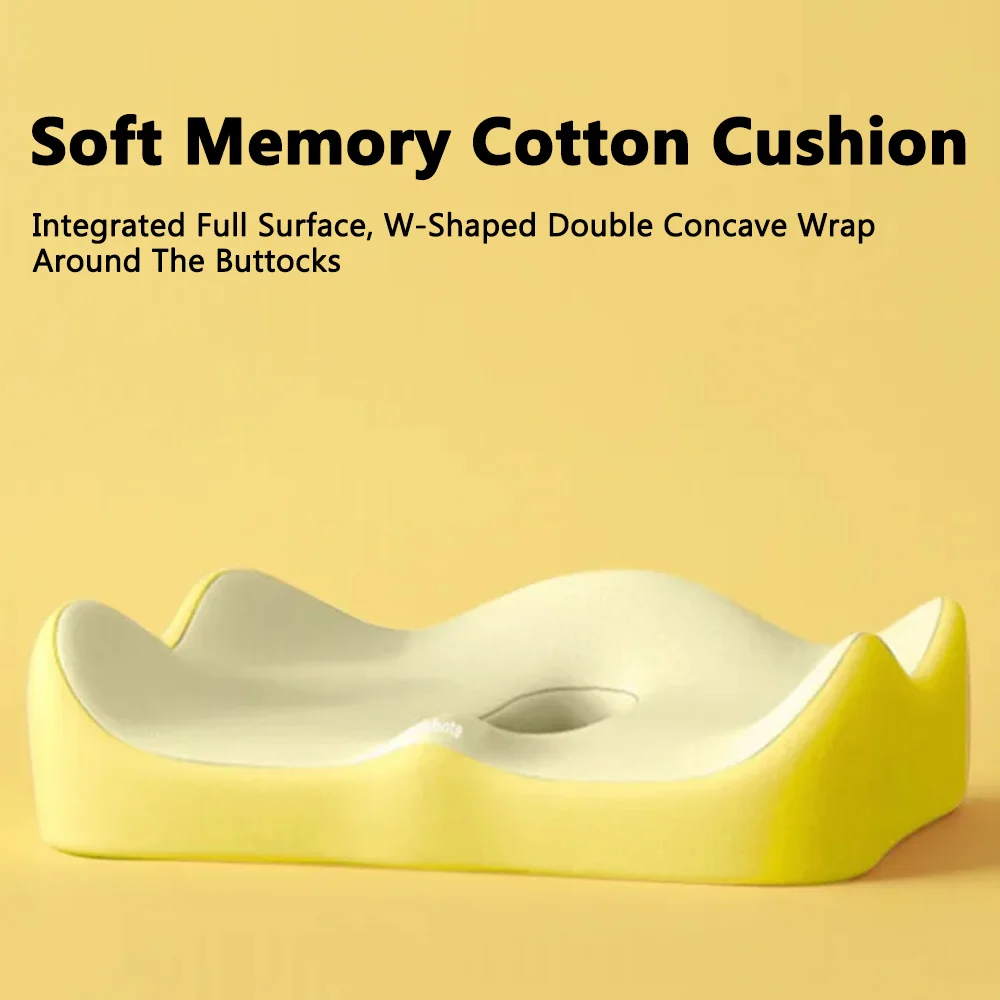 

Car Seat Cushion Soft Memory Foam Automobile Seat Support Hollow Seat Cushion Slow Pressure Breathable Anti Slip Hip Pad