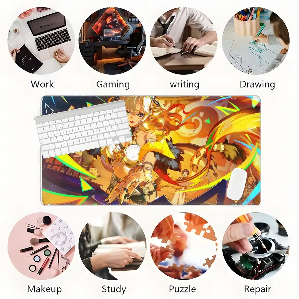 Xilonen Animation game Beautiful patternsOffice Computer Desk Mat Table Big Mouse Pad Cushion Nonslip Decor for Genshin Impact