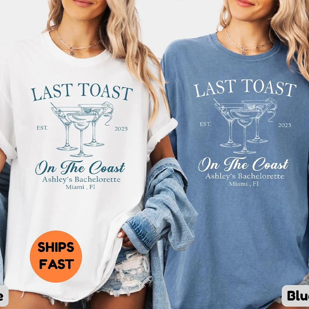 آخر نخب على الساحل قميص العازبة حفلة مطابقة القمصان شخصية الفتيات رحلة القطن Y2K أفضل اليومية العصرية الشارع الشهير #1