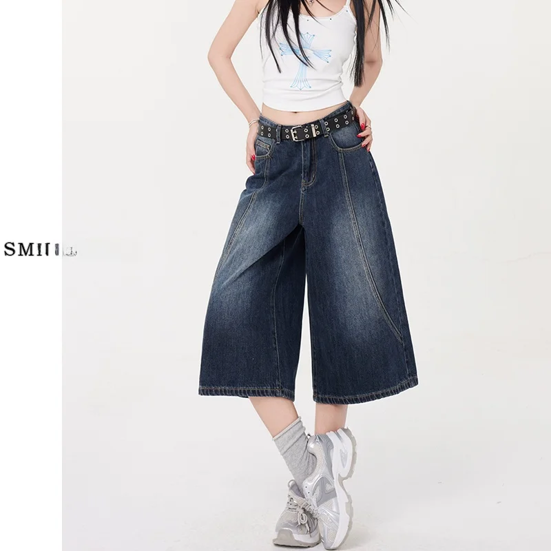 

Off American Retro High Waist Wide Leg Jeans Women's 2025 New Versatile Lazy Feelings Loose Fit Summer Denim Pants
