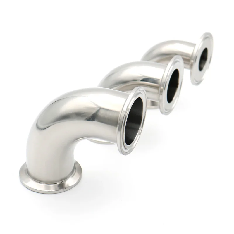 

SS304/316L Sanitary Stainless Steel 90° Degree Tri Clamp Elbow 3/4"1"2"3"4" Pipe Fitting OD19/25/38/51/102 Homebrew