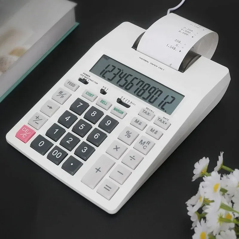 Printable Calculator 12-digit Number Company Bank Accounting and Finance Print-type Computer