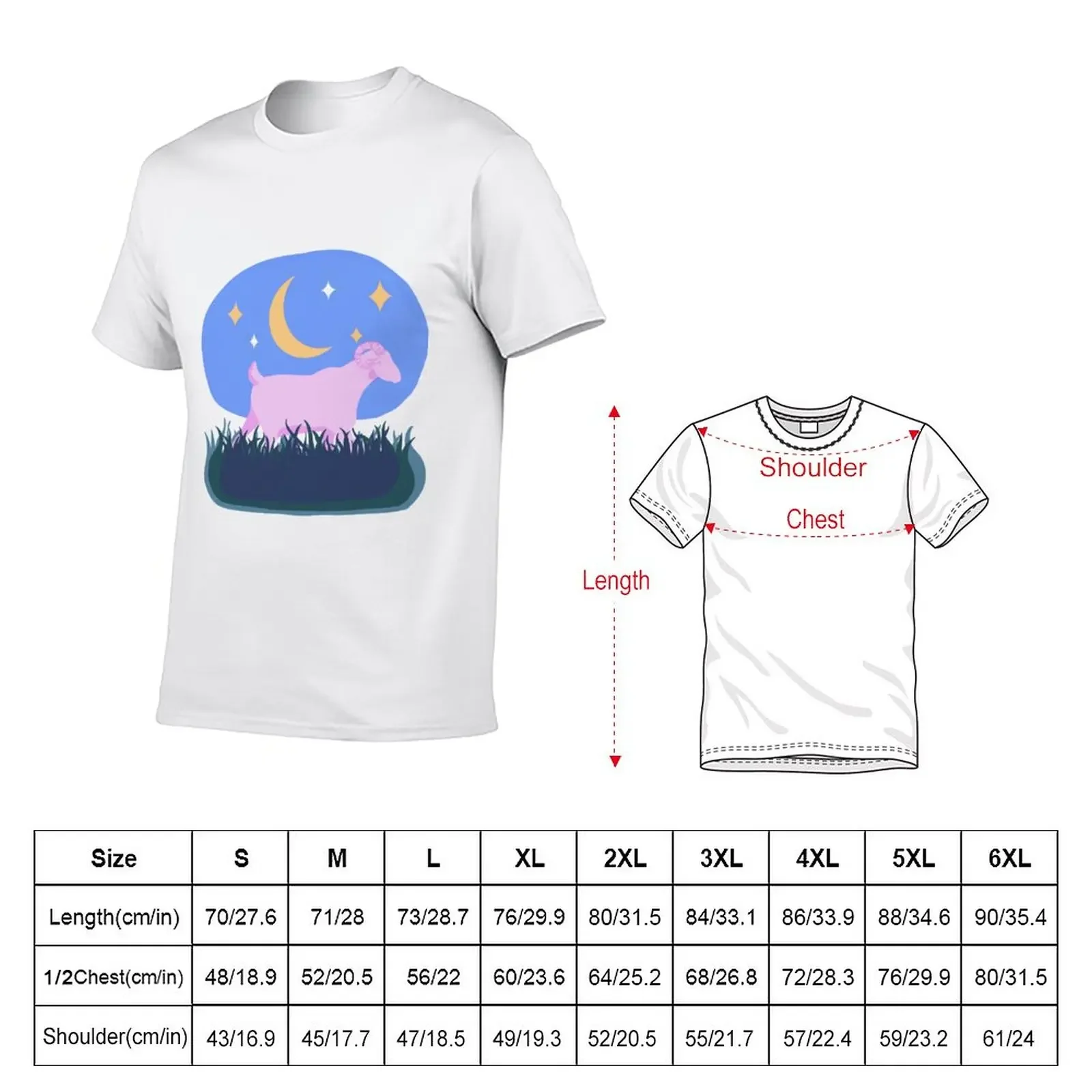 Dreamy Goat T-Shirt summer top oversized anime new edition plain white t shirts men