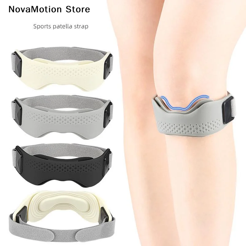 [NM]1Pcs Silicone Patellar Tendon Support Strap Adjustable Knee Support Pads For Men Women Sports Running Tennis Jumpers Knee