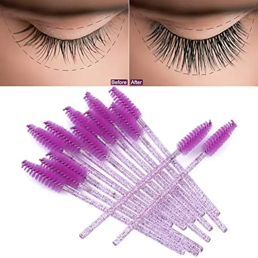 100/500/1000PCS Wimpern Pinsel Set Großhändler Lash Mascara Pinsel Für Wimpern Verlängerung Augenbrauen Zauberstäbe Applikator Make-Up werkzeuge – Detail 5