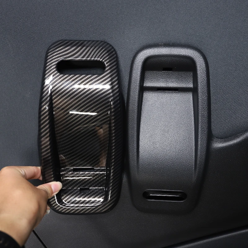 For Honda Pilot 2016-2022 ABS Carbon Fiber Car Rear Trunk Car Top Flashlight Reading Lights Cover Trim Interior Car Accessories