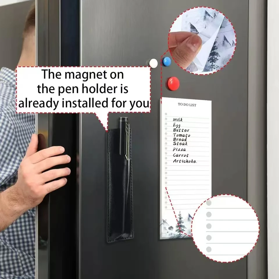 50 vellen patroon magnetische plaknotities notitieblok scheurbaar planner memoblok voor koelkast boodschappenlijst takenlijst briefpapier